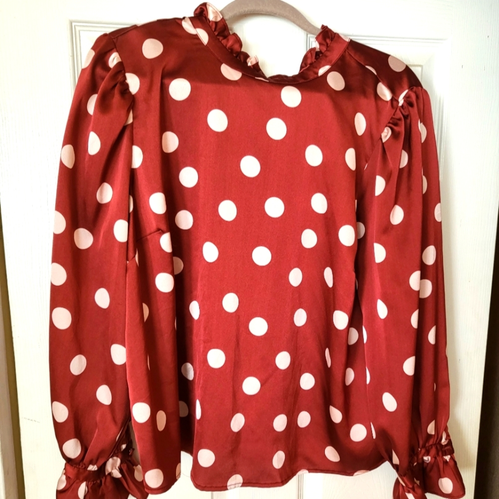 Rust polka ditto shirt